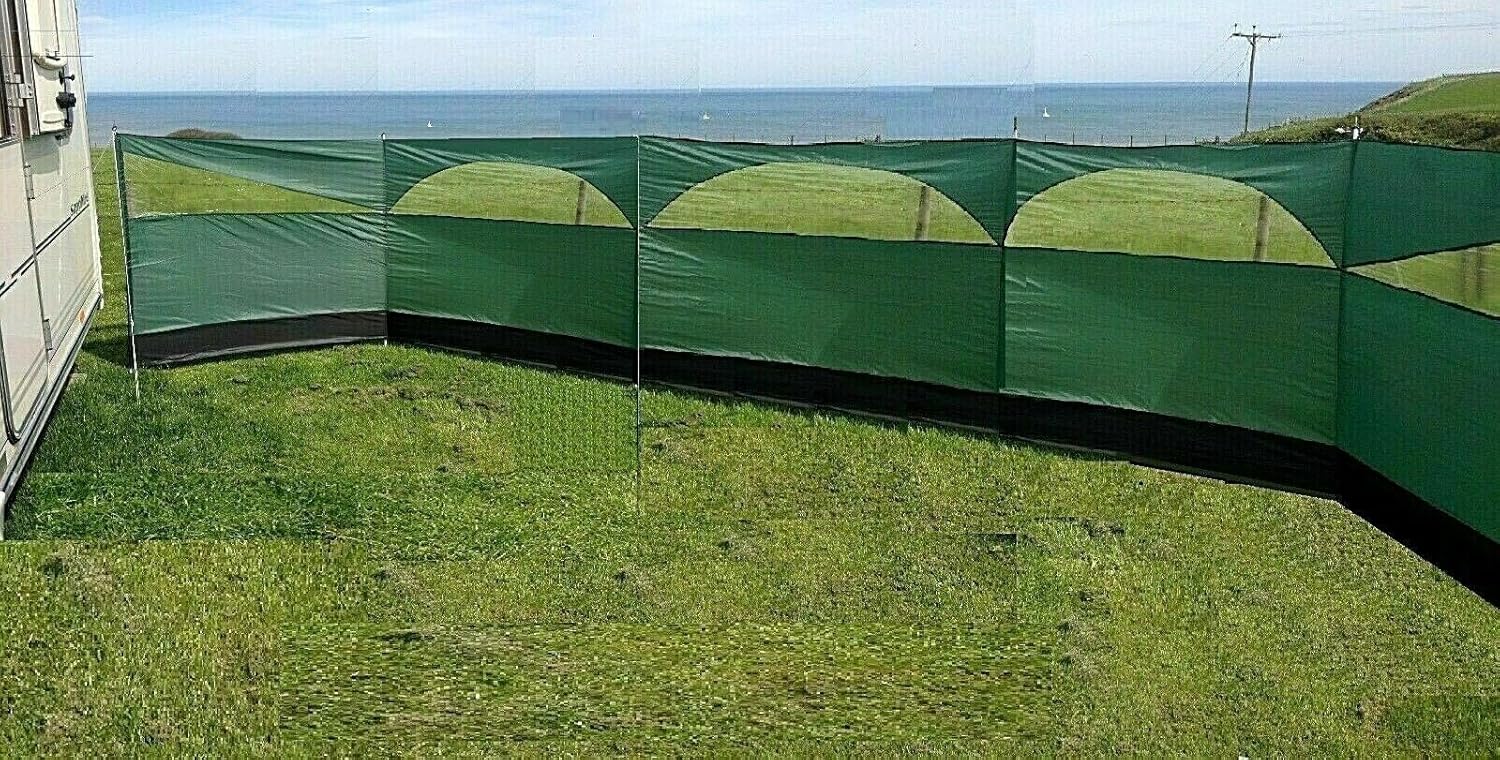 Cortavientos pantalla de privacidad para campamento, 5 paneles para jardín, playa, protección contra el viento, 5 pies de alto x 27.4 pies de largo