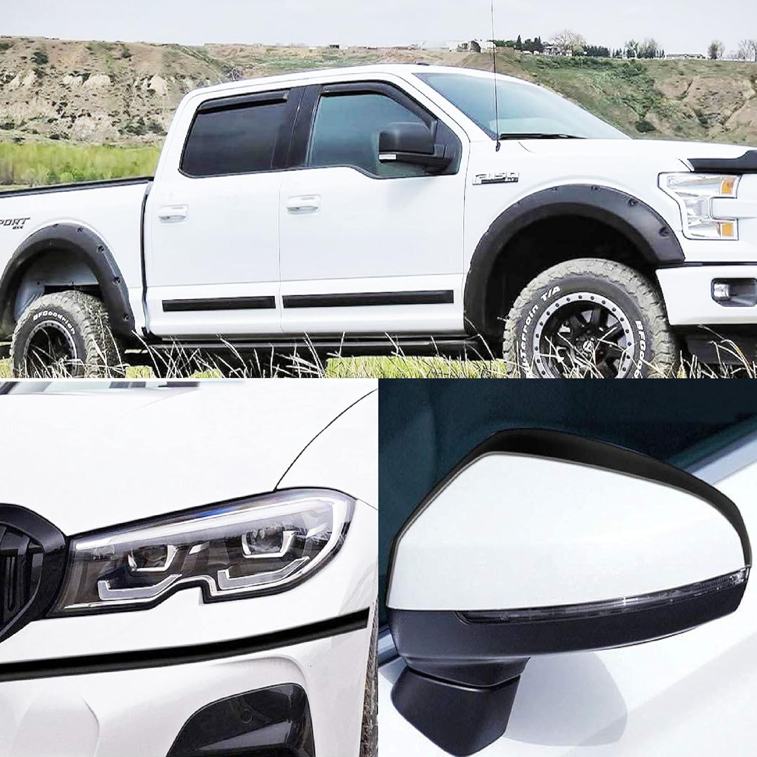 Ancho 12 pulgada (0.472 in), tira de moldeo autoadhesiva a prueba de arañazos, moldura exterior e interior de automóvil, camión, caravana, moldura