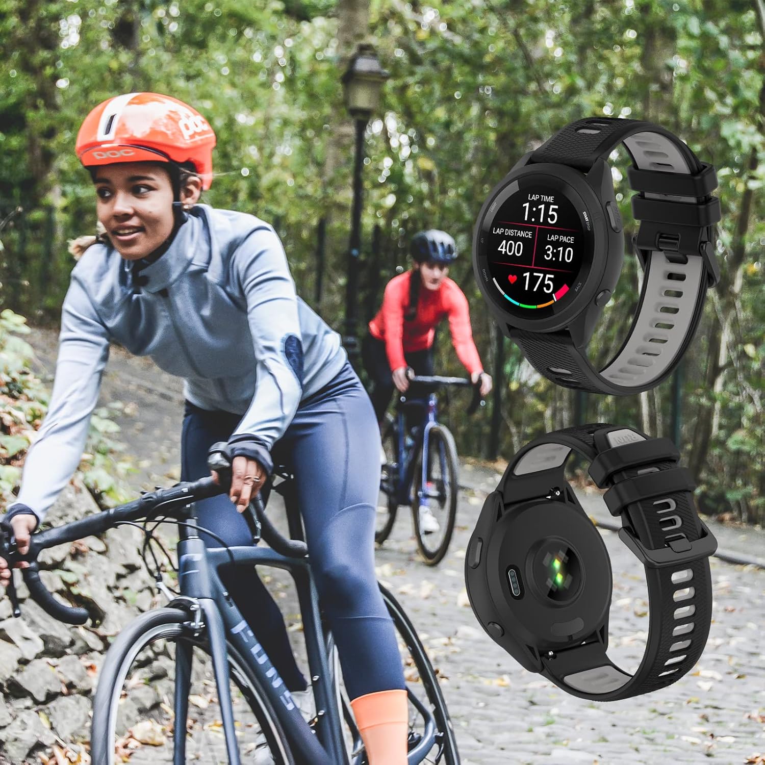 Replacement Band for Garmin Forerunner 265 Watch Bands,Soft Silicoen Strap fit Garmin Forerunner 265255745 Venu 2ActiveVivoactive 4 GPS Running