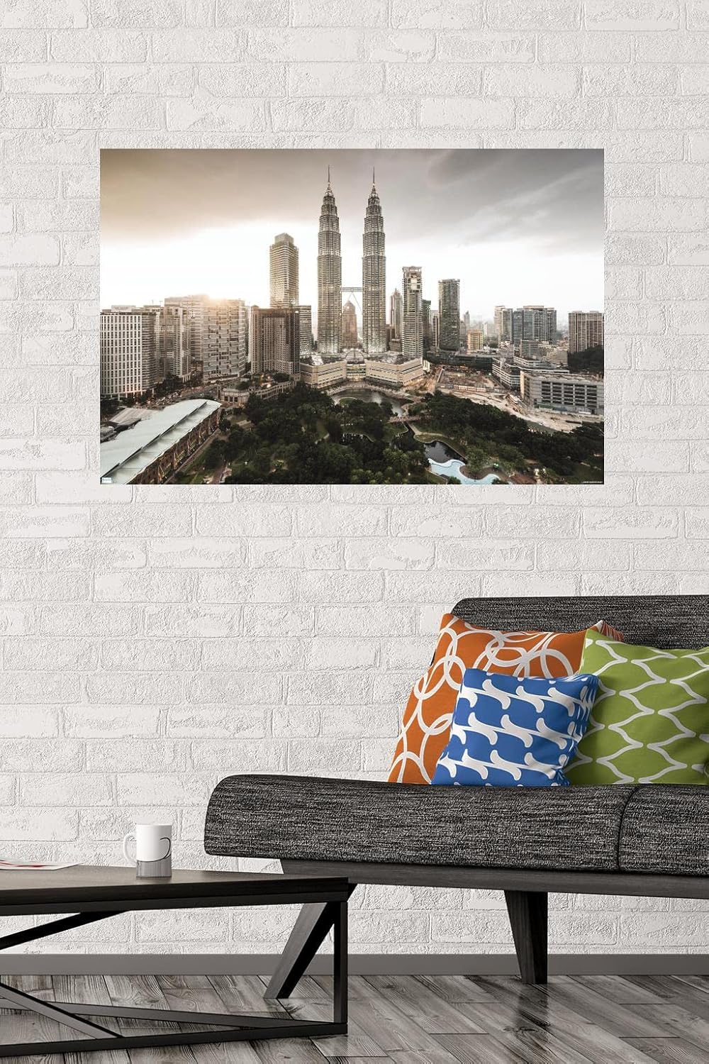 Trends International Maravillas del mundo – Póster de pared de las Torres Petronas