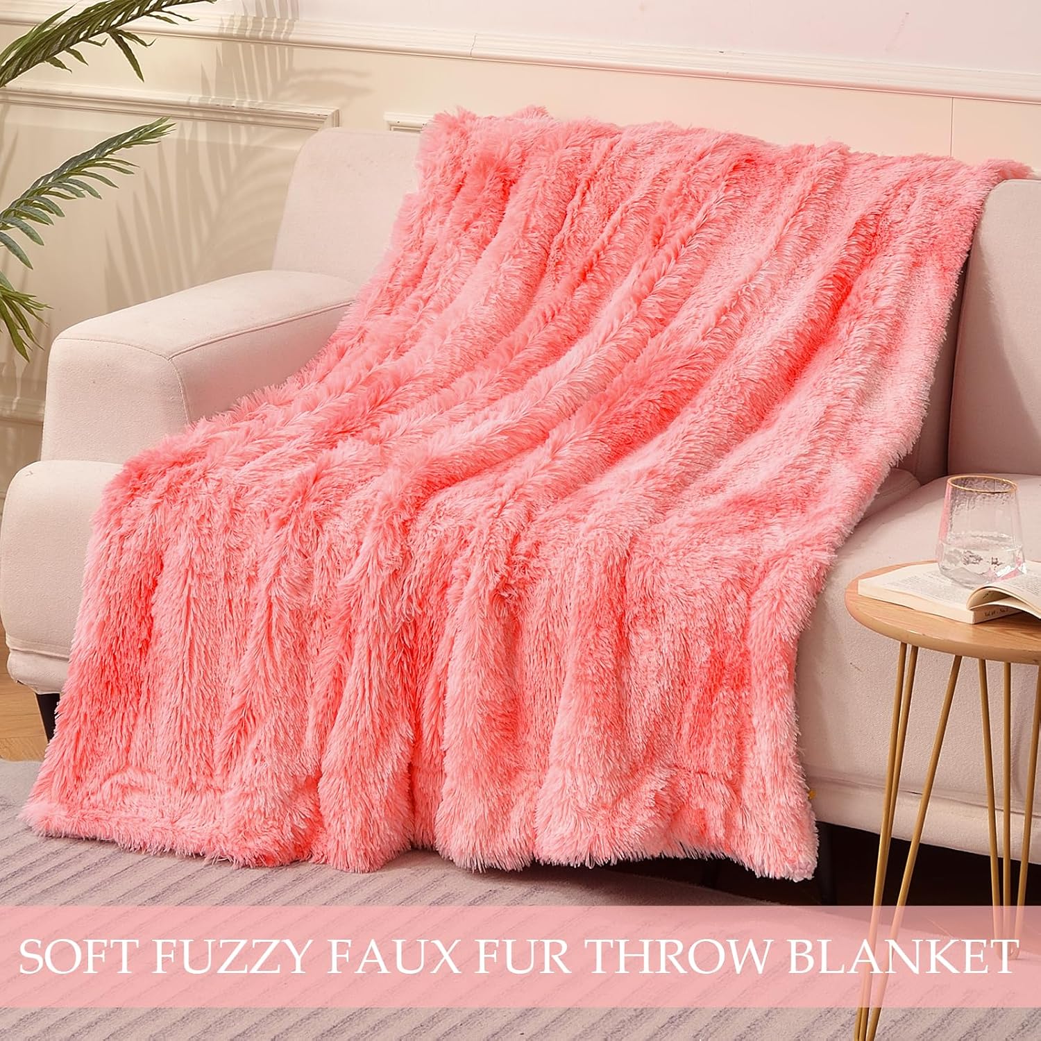 Exclusivo Mezcla Manta mullida de piel sintética, manta reversible de forro polar sherpa, manta cálida de felpa esponjosa para sofá y cama, 50 x 60