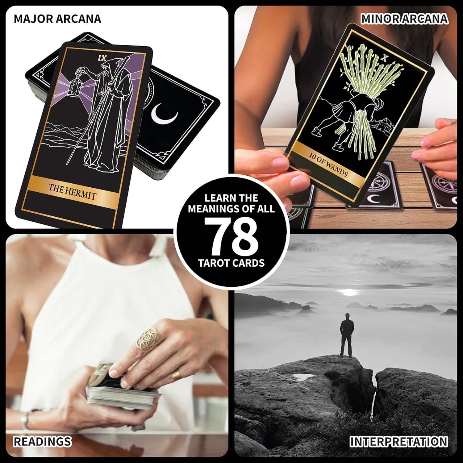 Gift Box Juego de cartas de tarot de SpiceBox desbloquea la sabiduría de las edades y descubre tu destino
