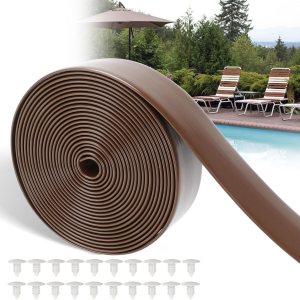 Correas de vinilo de 2 pulgadas de ancho para reparación de sillas de patio, 20 pies de largo, correas de repuesto con 20 remaches (marrón) Correas de vinilo de 2 pulgadas de ancho para reparación de sillas de patio, 20 pies de largo, correas de repuesto con 20 remaches (marrón)