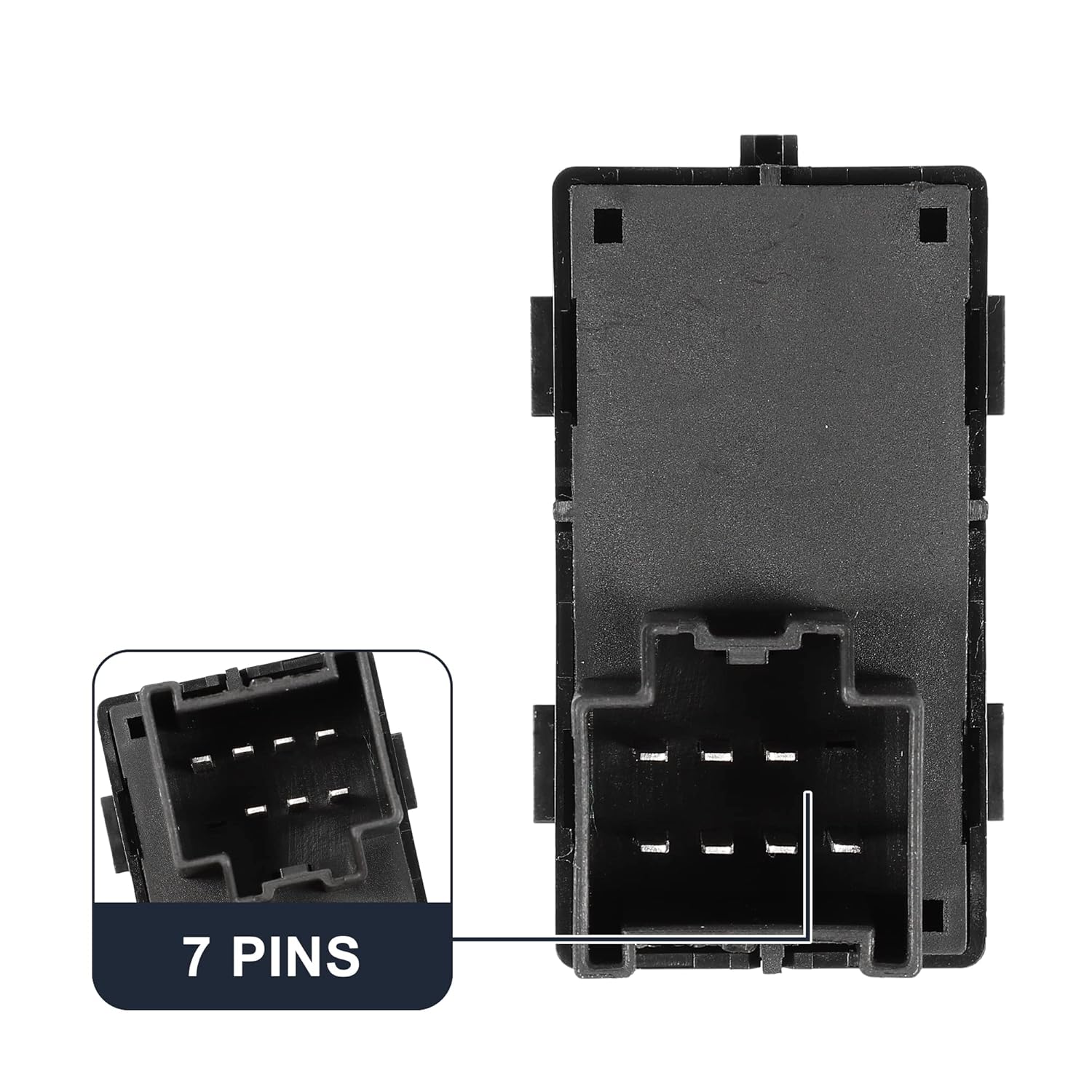 X AUTOHAUX Interruptor de ventana de puerta lateral trasera izquierda derecha para Chevrolet Colorado 2015-2022 23436335 plástico metal negro 1 unids