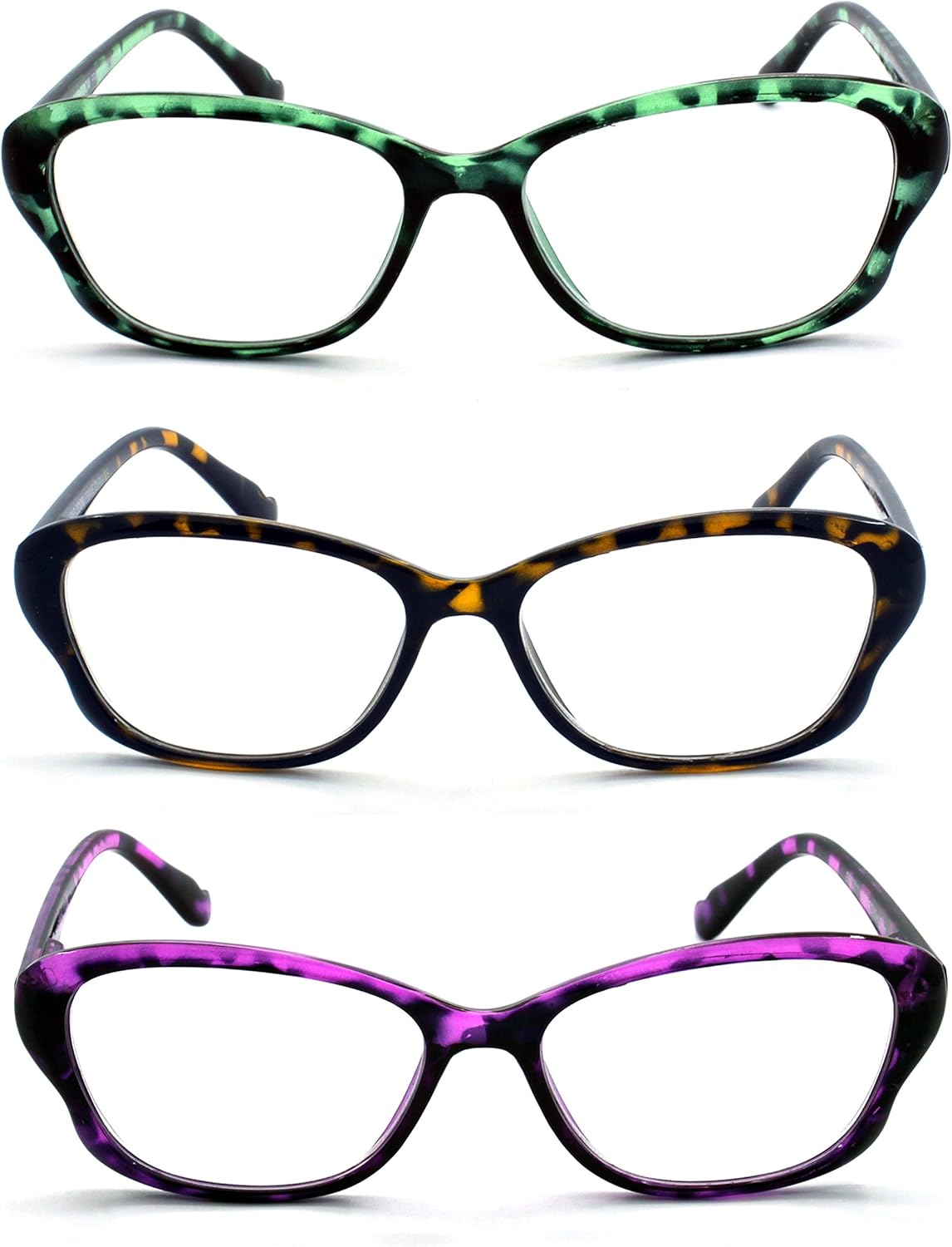 EYE ZOOM Paquete de 3 gafas de lectura estilo ojo de gato para mujer