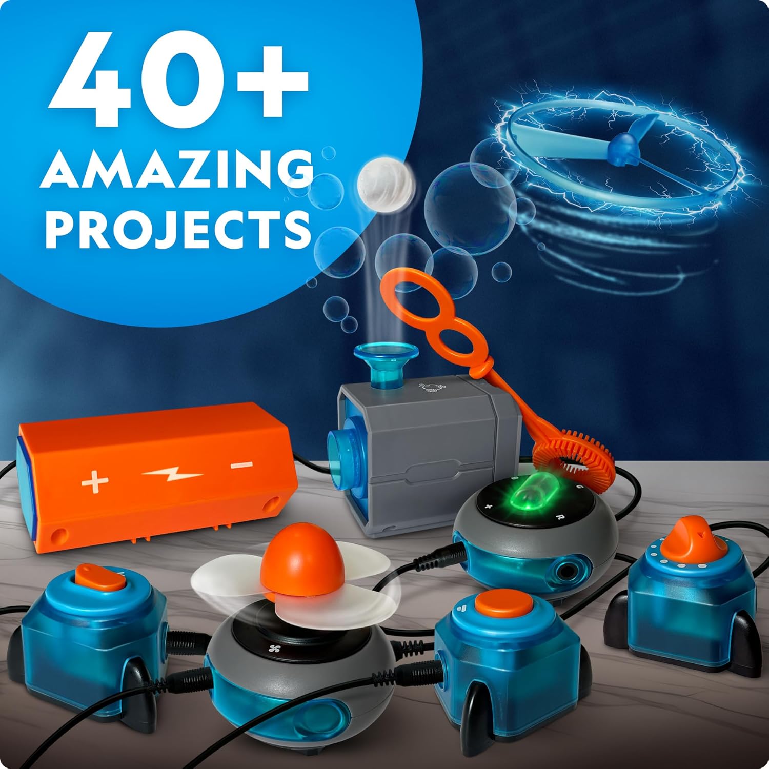 National Geographic – Kit de circuito electrónico para niños con 40 proyectos de circuito eléctrico, juguete STEM de circuito eléctrico, proyectos