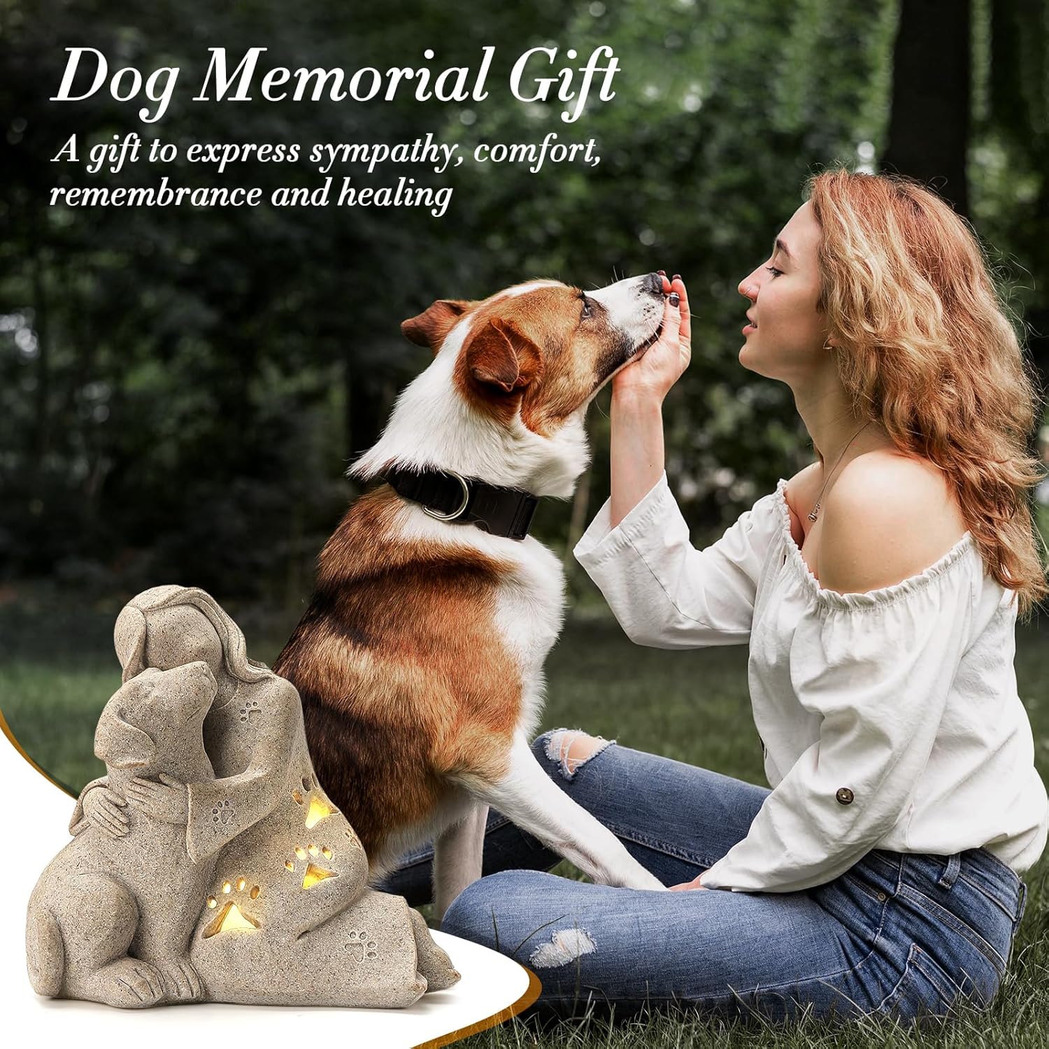 INLOMEM Regalos conmemorativos para perros por pérdida de perro, regalos conmemorativos para mascotas para perros, regalo de pérdida de condolencias