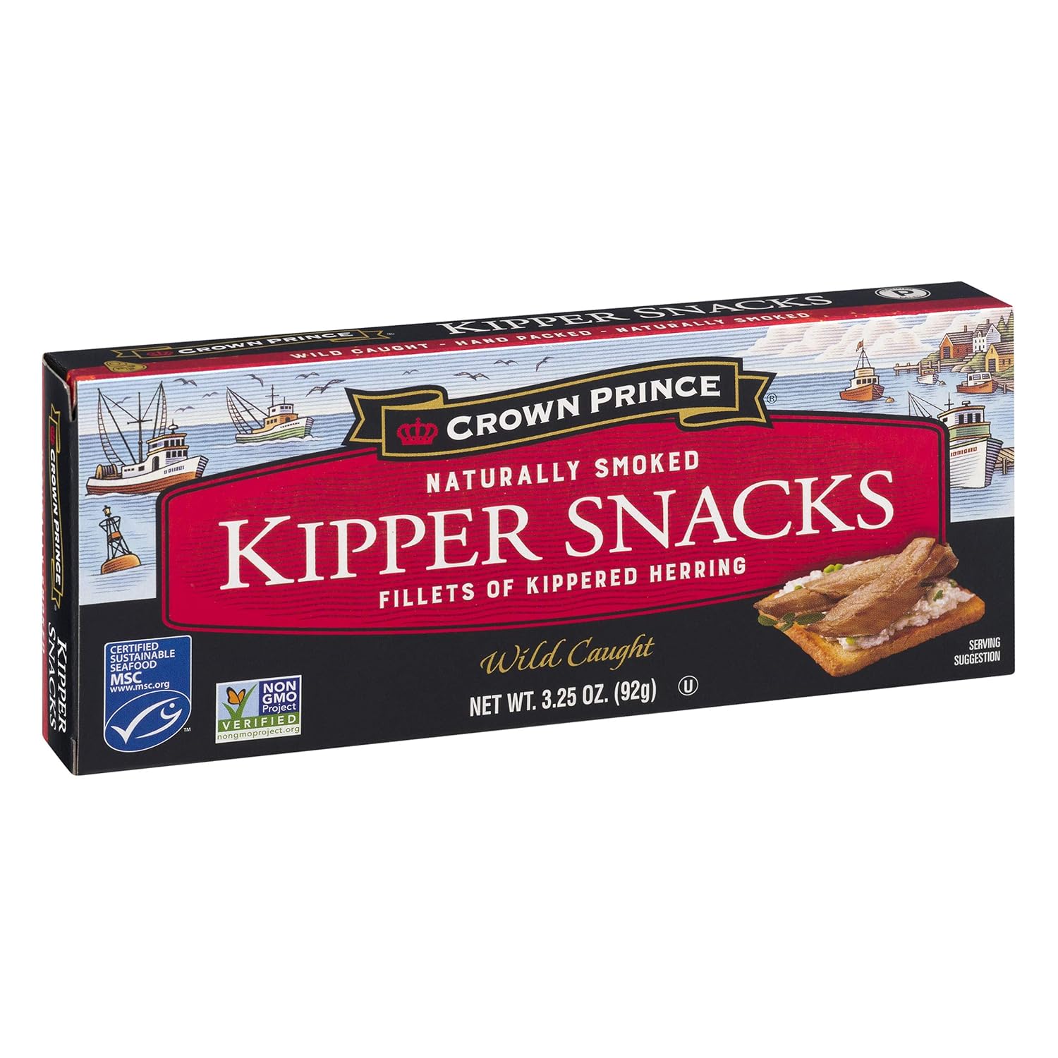 Crown Prince Kipper Snacks, Filetes de arenque en cubillo, ahumado naturalmente, 3.25 oz