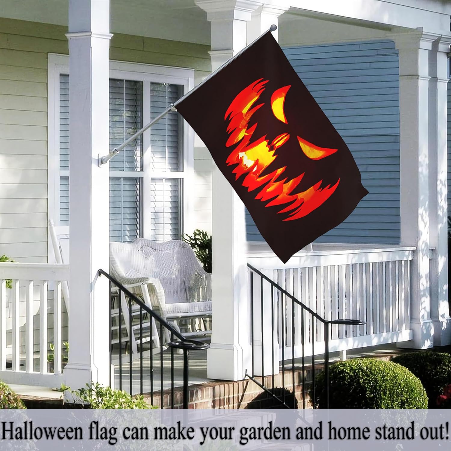Bandera de Halloween de 3 x 5 para exteriores, bandera de calabaza de Halloween de doble cara para interiores y exteriores, decoración de Halloween,