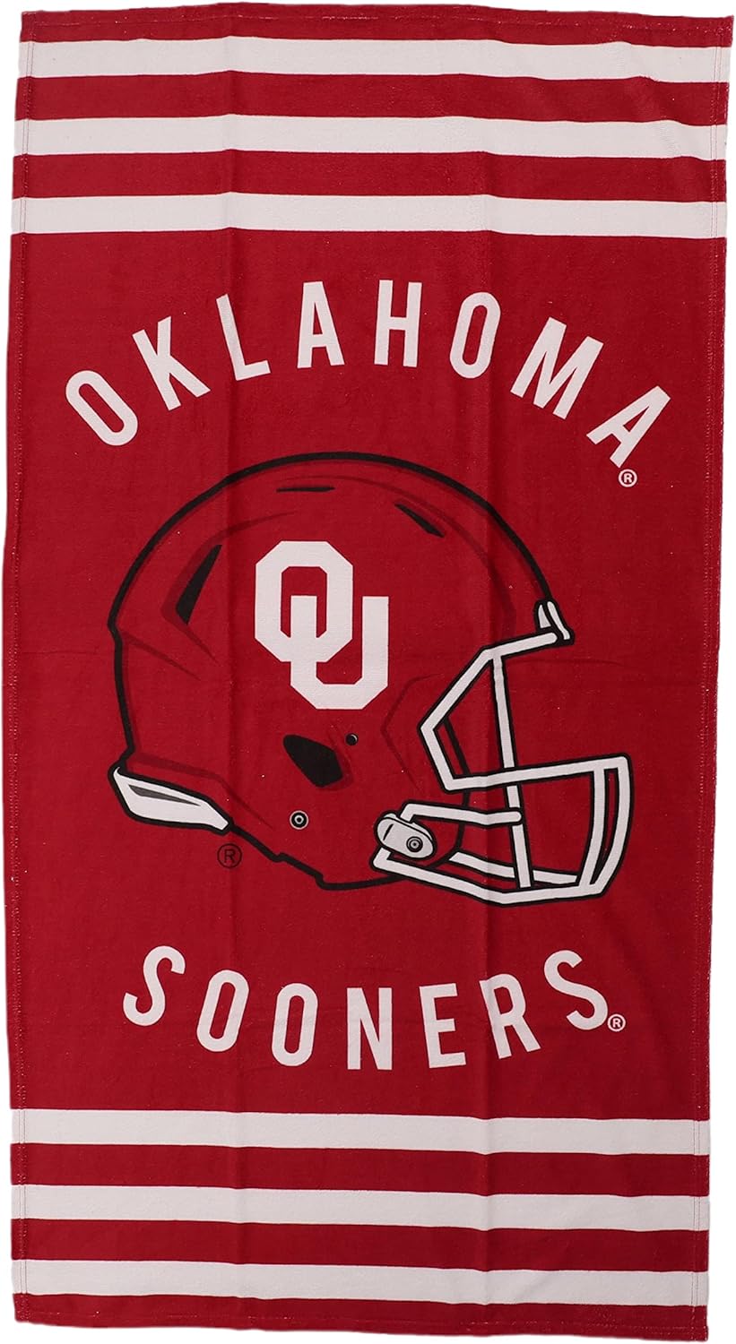 Northwest NCAA Stripes – Toalla de playa, 30 x 60 pulgadas, Oklahoma Sooners
