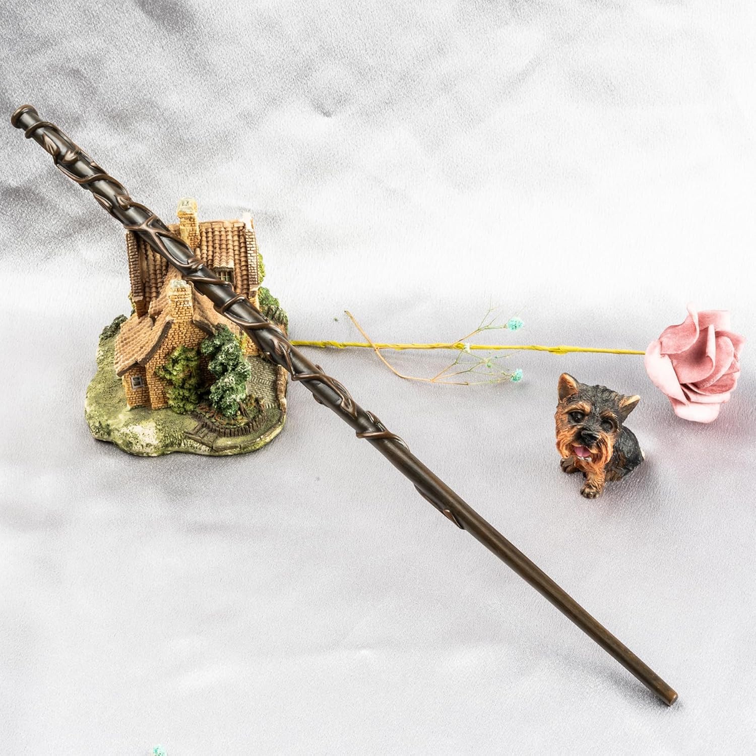 Varita mágica Hermione, hecha a mano con núcleo de acero de resina como accesorios de rendimiento y regalos (Hermione)