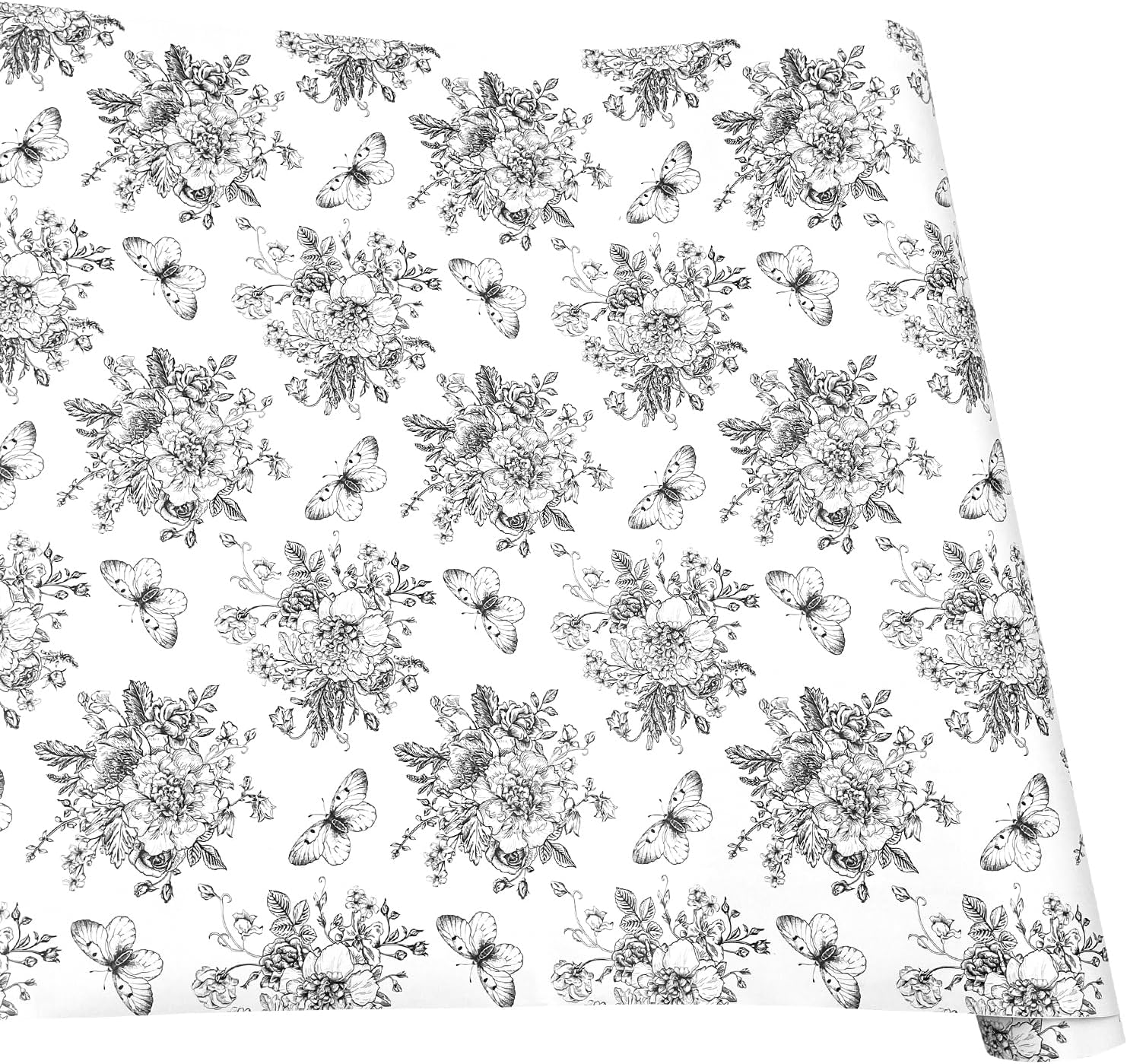 SimpleLife4U Revestimiento de estante fácil de aplicar, papel decorativo extraíble para muebles para espacios de trabajo, mesas de sofá, mariposas