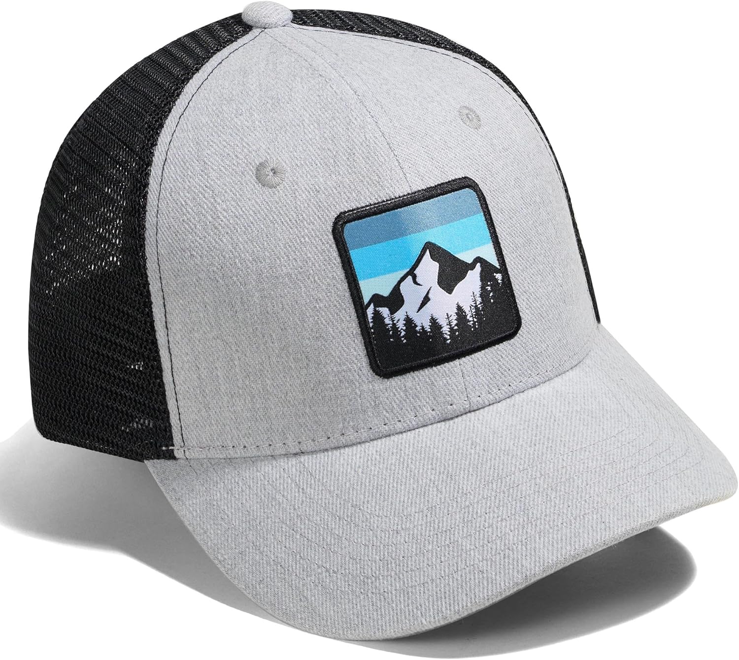 Mountains Sky Trucker – Sombrero de malla para exteriores para hombres y mujeres, gorra de béisbol ajustable a presión