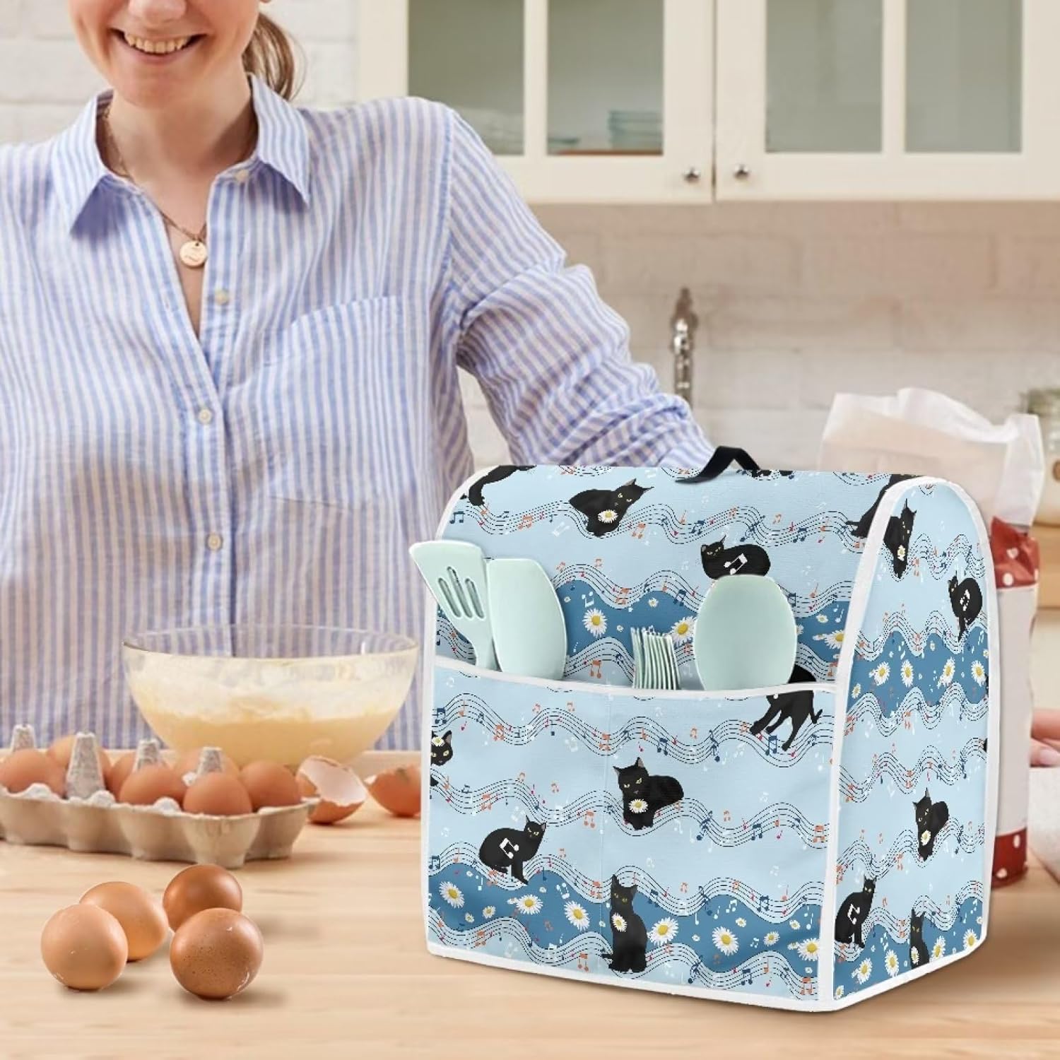 Cubierta para mezclador de música para gatos, fundas para electrodomésticos de cocina para mantener limpio y seguro, a prueba de polvo, compatible