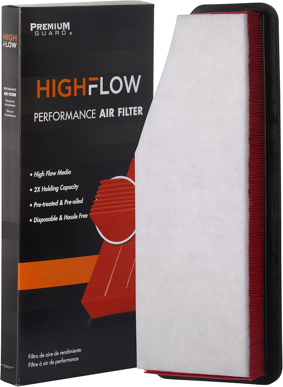 HIGHFLOW PA99487X, filtro de aire desechable para motor de alto rendimiento y preaceitado  Compatible con Jeep Cherokee 2022-21