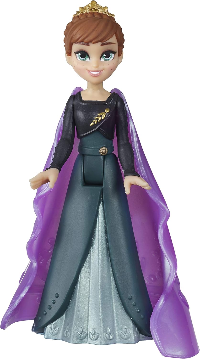 Hasbro Disney Frozen Queen Anna – Muñeca pequeña con capa extraíble inspirada en la película Frozen 2, juguete para niños de 3 años en adelante