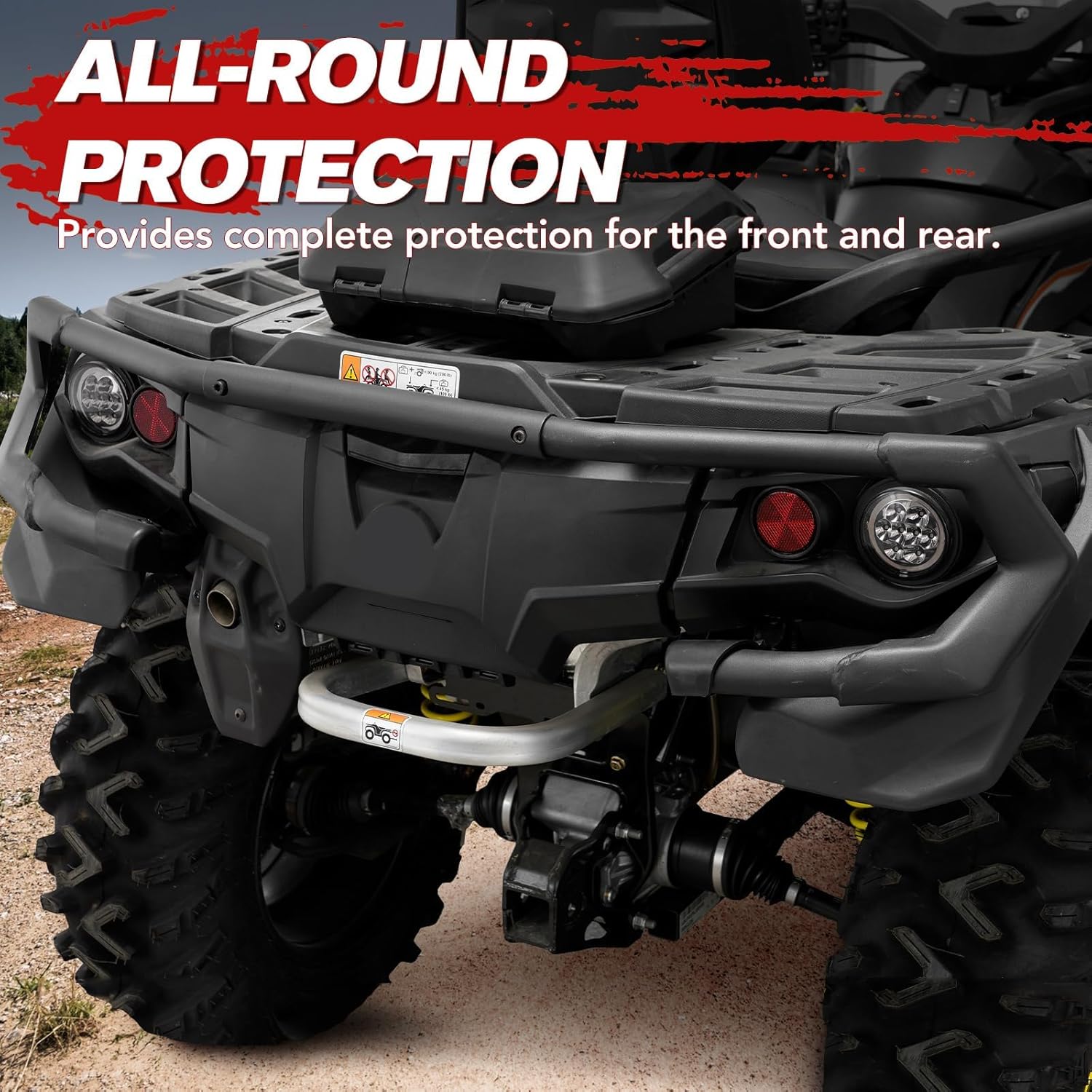 A & UTV PRO Kit de parachoques delantero y trasero para Can Am Outlander 450 500 570 650 800 850 1000 MAX 2012-2023, accesorios de protección de