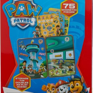Juego magnético de Paw Patrol, 75 imanes de vestir para mezclar y combinar, 2 en 1 de almacenamiento y espacio de juego, divertido juguete de Paw Juego magnético de Paw Patrol, 75 imanes de vestir para mezclar y combinar, 2 en 1 de almacenamiento y espacio de juego, divertido juguete de Paw