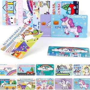 Tarjetas de crédito falsas para niños, tarjetas de crédito de unicornio para niñas, licencia de conducir, tarjetas de juego de membresía, tarjetas Tarjetas de crédito falsas para niños, tarjetas de crédito de unicornio para niñas, licencia de conducir, tarjetas de juego de membresía, tarjetas