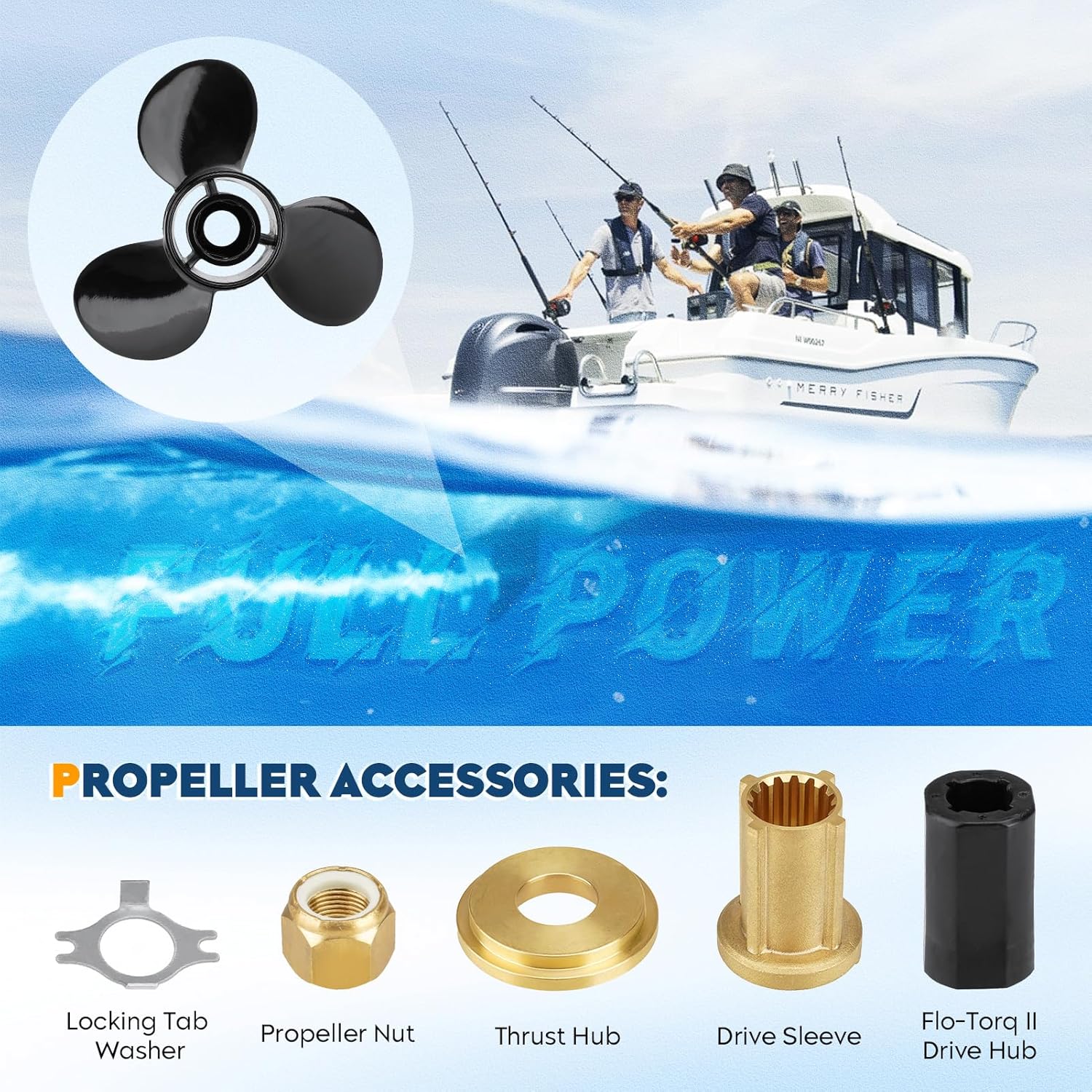 Hélice fuera de borda para barco 14 12×19, 14.25×21, 14×19, 13 14×17, 13 34×15, 14×13, 13.4×15, 10 38 x13, 9×9 apto para motores Mercury 6-300HP, 4