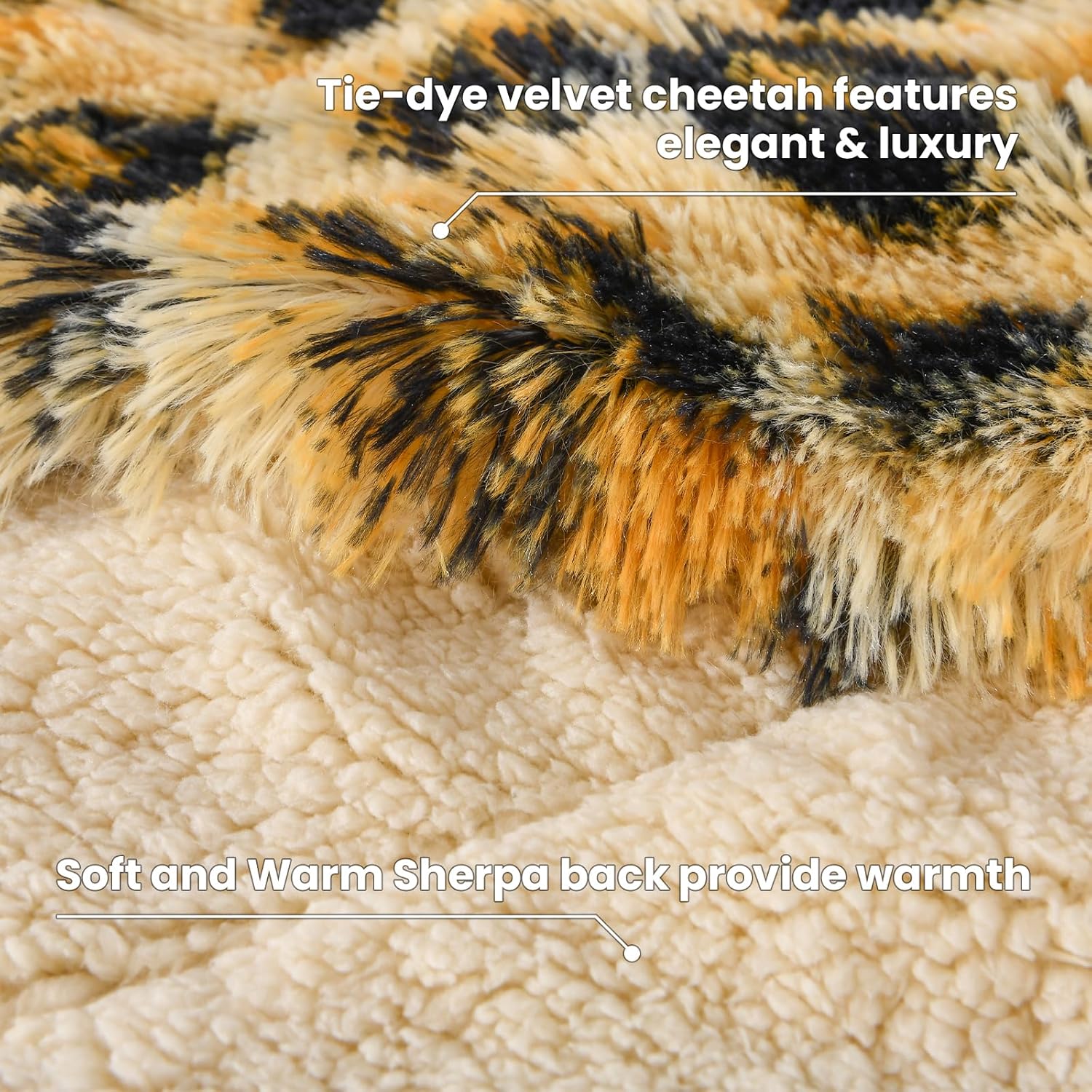 HOMORE Manta esponjosa de leopardo, manta de felpa con estampado de guepardo, manta de cama suave de piel sintética para sofá, silla decorativa,