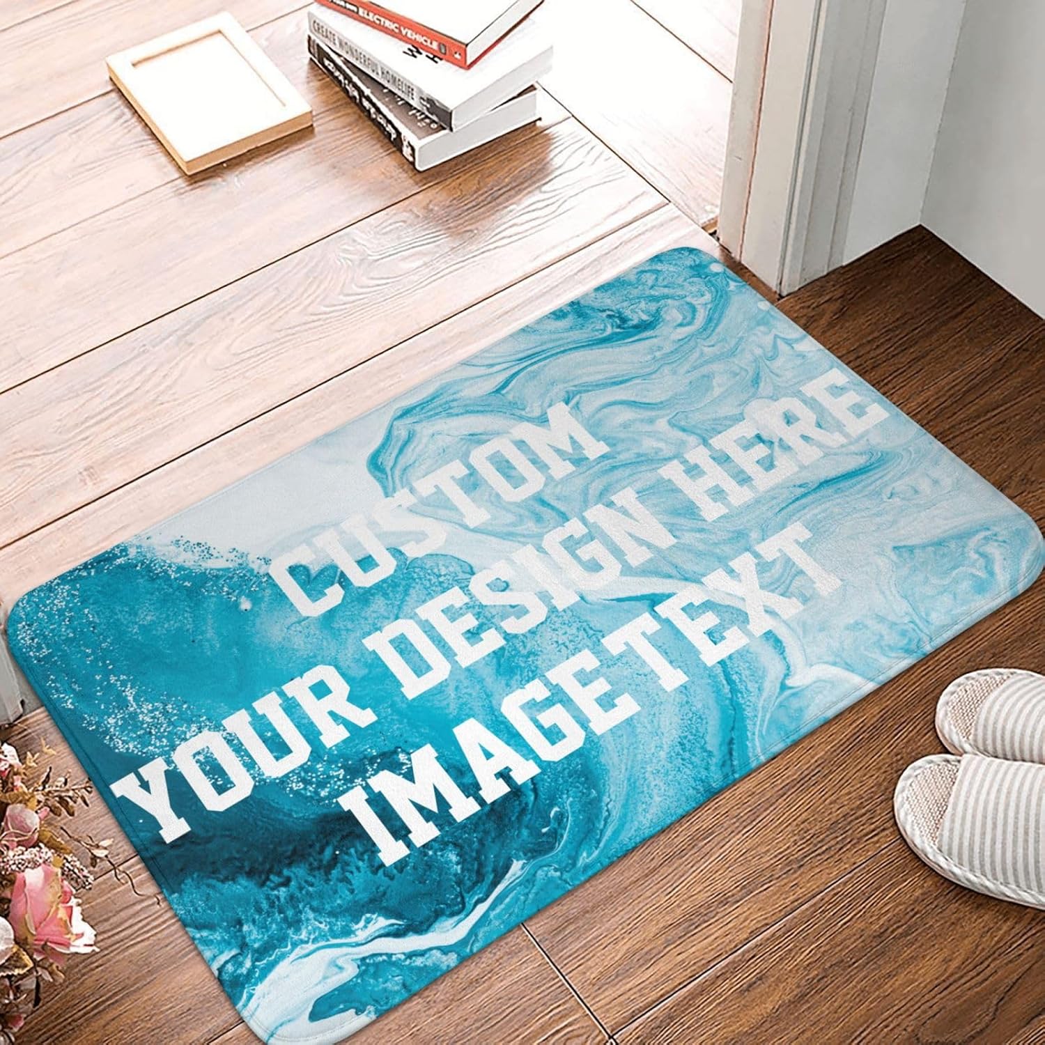 Tapete de bienvenida personalizado, tapete de bienvenida con logotipo, foto, texto, alfombra para interiores y exteriores, decoración para el hogar,