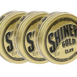 Shiner Gold – Pomada de arcilla mate, fijación fuerte, acabado mate, a base de agua, aroma de coco, 3.5 onzas, paquete de 3 Shiner Gold – Pomada de arcilla mate, fijación fuerte, acabado mate, a base de agua, aroma de coco, 3.5 onzas, paquete de 3