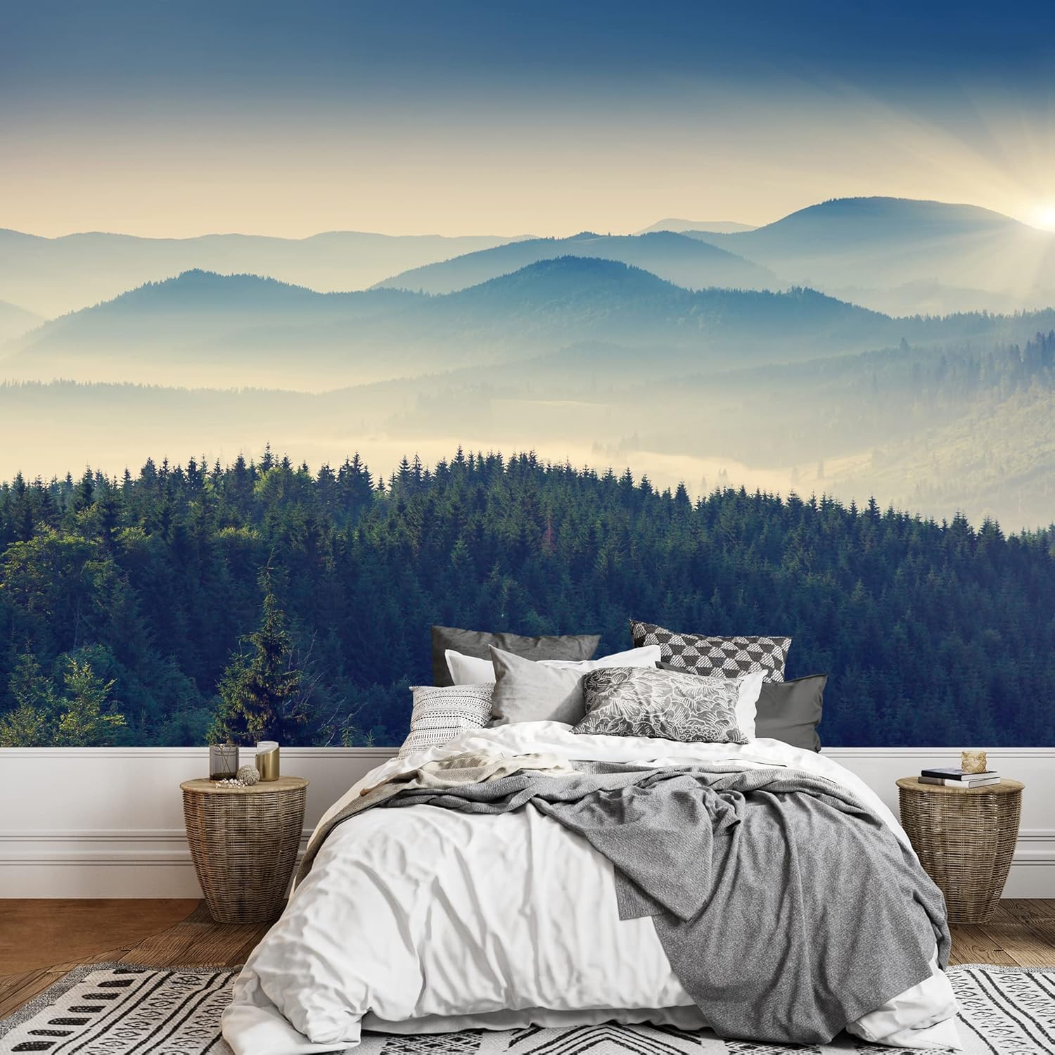 wall26 – Hermoso Día Soleado en Paisaje de Montaña Cárpatos, Ucrania, Europa, Papel pintado autoadhesivo grande – 100×144 pulgadas