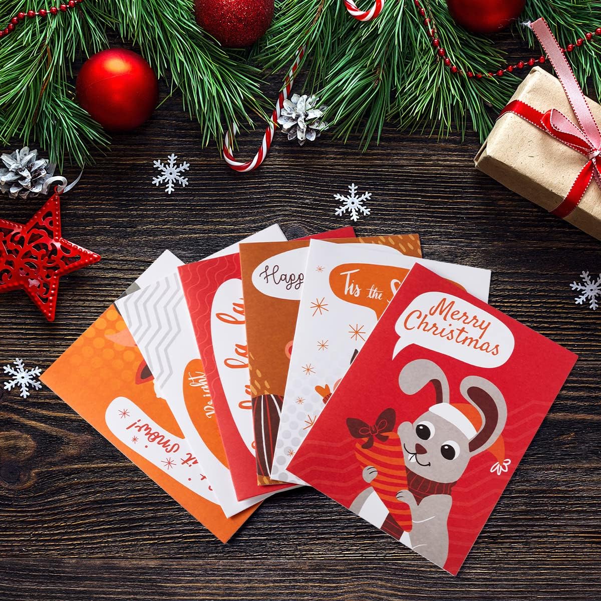 JOYIN Colección de 72 tarjetas de felicitación navideñas con sobres para la temporada de Navidad de invierno, regalos navideños, tarjeta de regalo