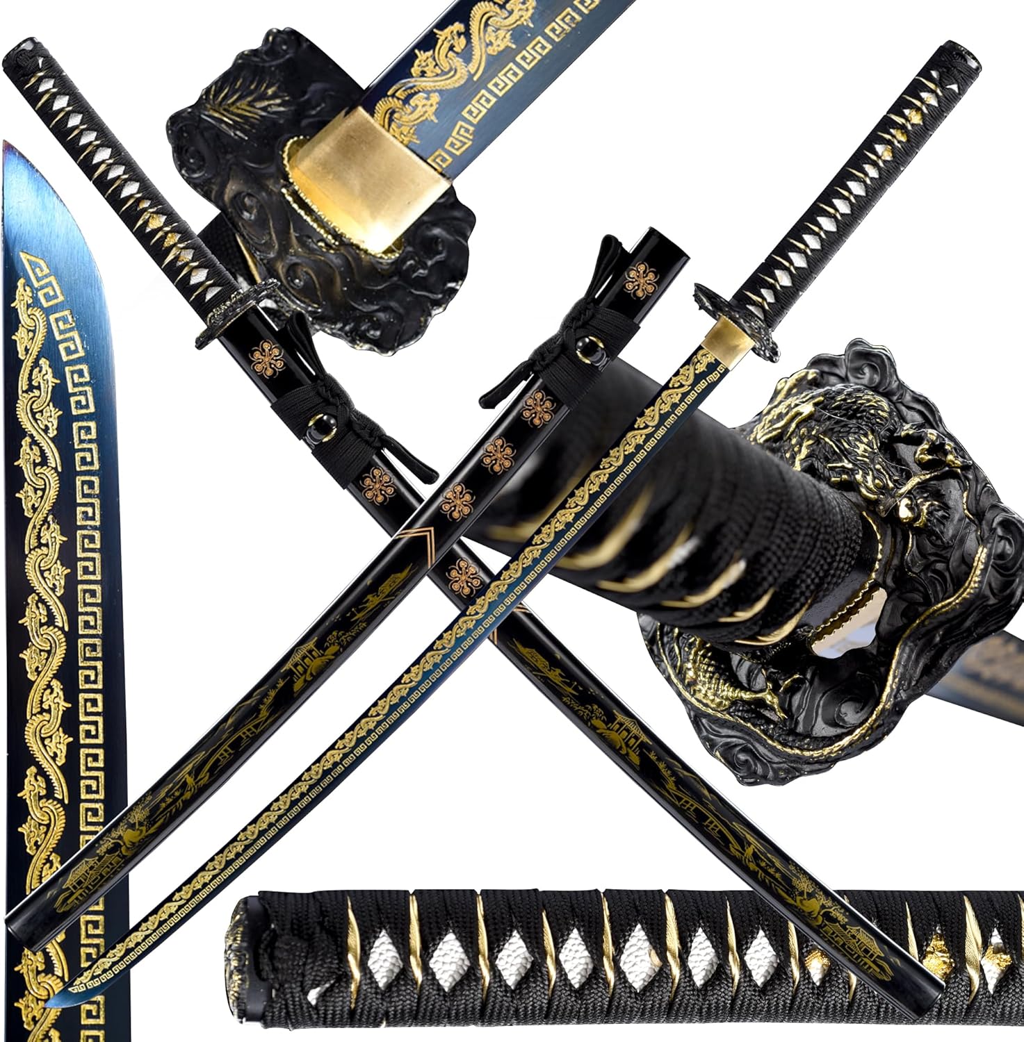 10451065 acero de alto carbono, Hademade espada samurai tradicional forjada a mano templada por calor, espada samurái tradicional, espada katana