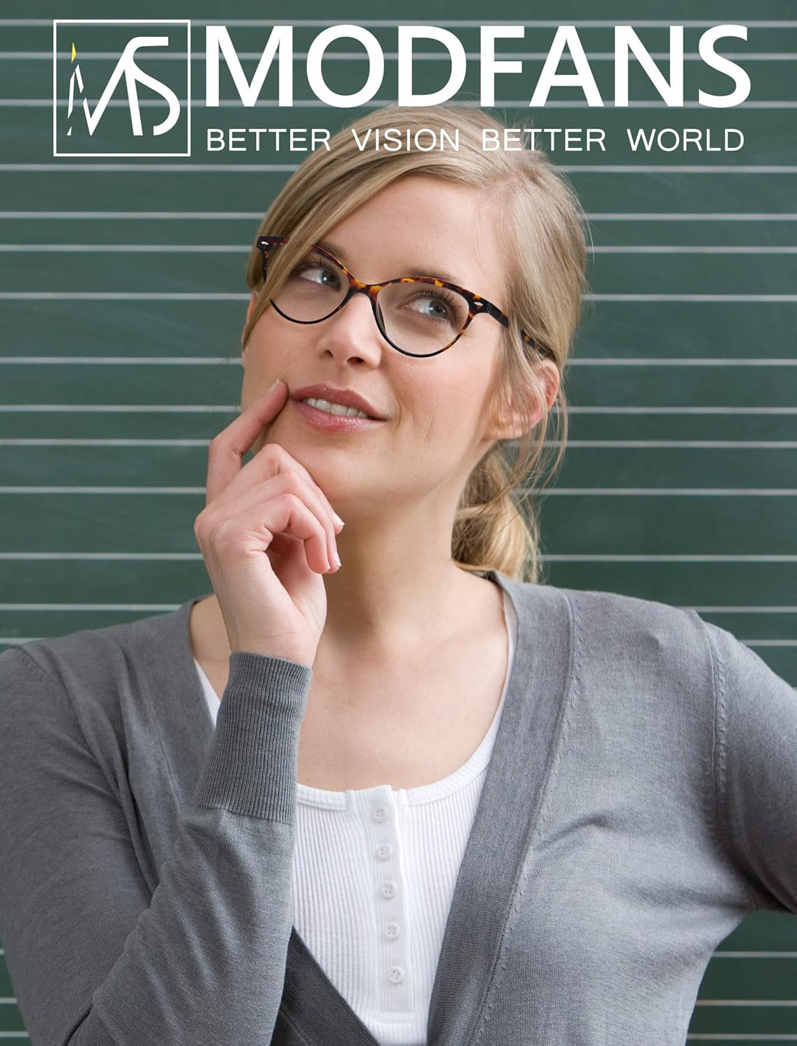 MODFANS Paquete de 4 lentes de lectura de diseño de ojo de gato para mujer con bisagra de resorte elegantes y cómodos