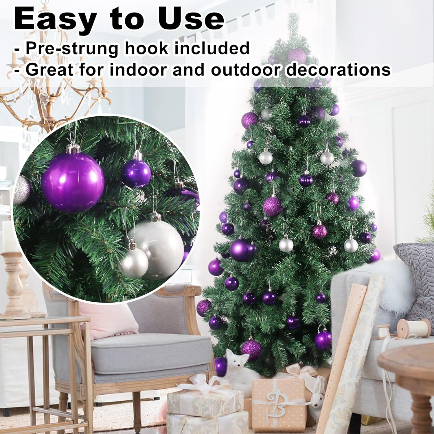 GameXcel – Esferas de Navidad para árbol de Navidad – decoraciones navideñas que no se rompen, perfectas esferas colgantes.