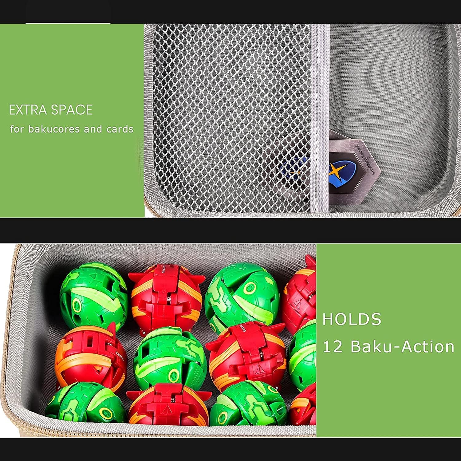 ALKOO Caja de almacenamiento de juguetes compatible con Bakugan Battle Planet, 12 unidades, funda para juguetes Bakugan 2023para BakuCorespara