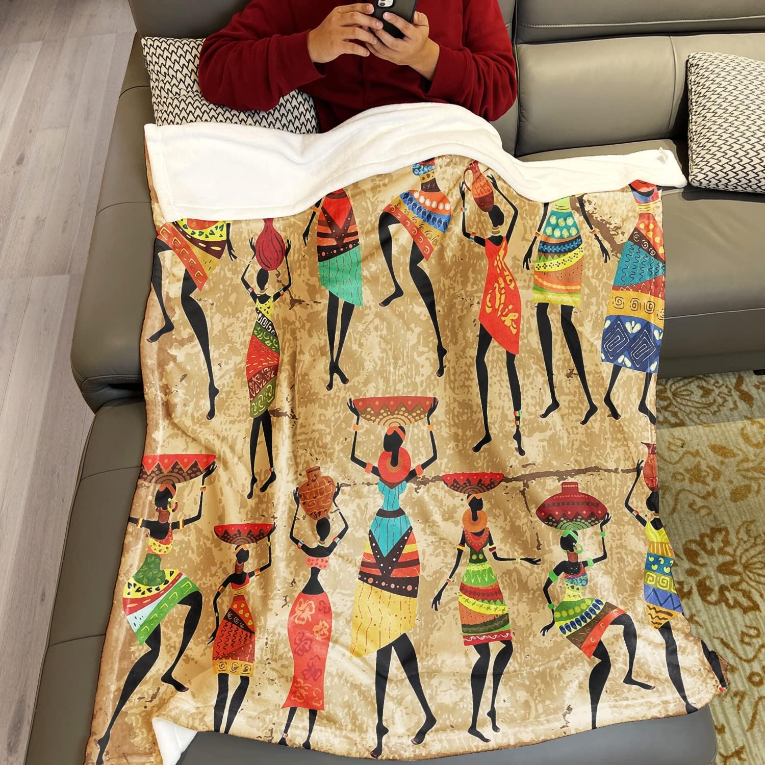 HommomH Manta de 60 x 80 pulgadas, cómoda, cálida, suave, acogedora, aire acondicionado, fácil cuidado, lavable a máquina, historia del arte
