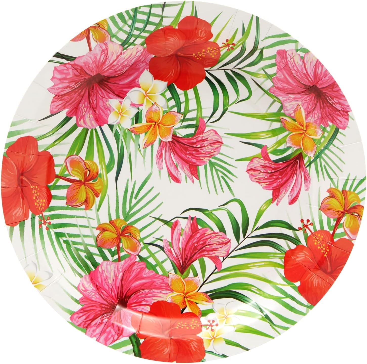 BLUE PANDA 144 piezas Tropical Luau Party Supplies, juego de vajilla hawaiana con platos, servilletas, tazas y cubiertos (sirve 24)