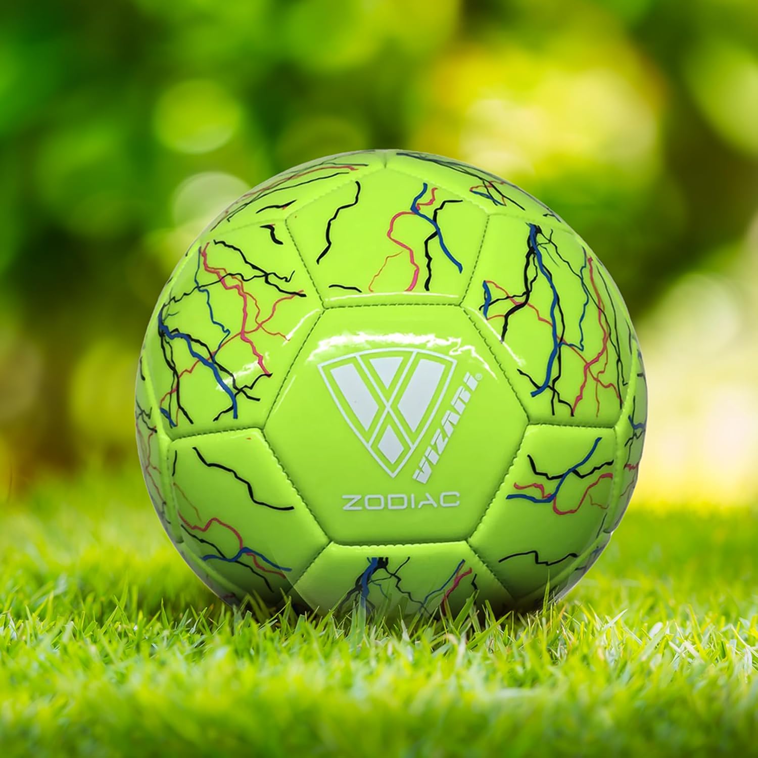 Vizari Zodiac Balón de fútbol para entrenamiento al aire libre y juego divertido  Pelota de fútbol al aire libre con vejiga de goma y cuero