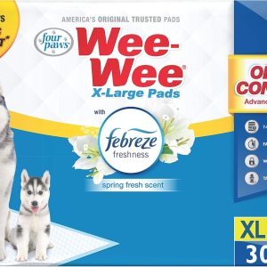 Four Paws Wee-Wee – Control de olores con Febreze Freshness – Almohadillas para orina XL para perros – Almohadillas para perros y cachorros para Four Paws Wee-Wee – Control de olores con Febreze Freshness – Almohadillas para orina XL para perros – Almohadillas para perros y cachorros para