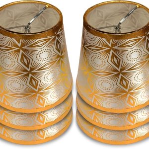 6 pantallas de lámpara de araña, marco de metal con clip, pantalla de tela, cubiertas de luz pequeñas para lámpara de pared de estilo europeo 6 pantallas de lámpara de araña, marco de metal con clip, pantalla de tela, cubiertas de luz pequeñas para lámpara de pared de estilo europeo