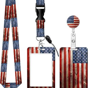 Soporte para tarjeta de identificación con clip retráctil para carrete de insignia y cordón, lindo cordón para identificación vertical, protector de Soporte para tarjeta de identificación con clip retráctil para carrete de insignia y cordón, lindo cordón para identificación vertical, protector de