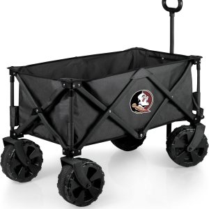 PICNIC TIME NCAA Adventure Wagon Elite – Vagón de playa plegable todo terreno con ruedas grandes, tapa superior de mesa y forro suave para enfriar, PICNIC TIME NCAA Adventure Wagon Elite – Vagón de playa plegable todo terreno con ruedas grandes, tapa superior de mesa y forro suave para enfriar,
