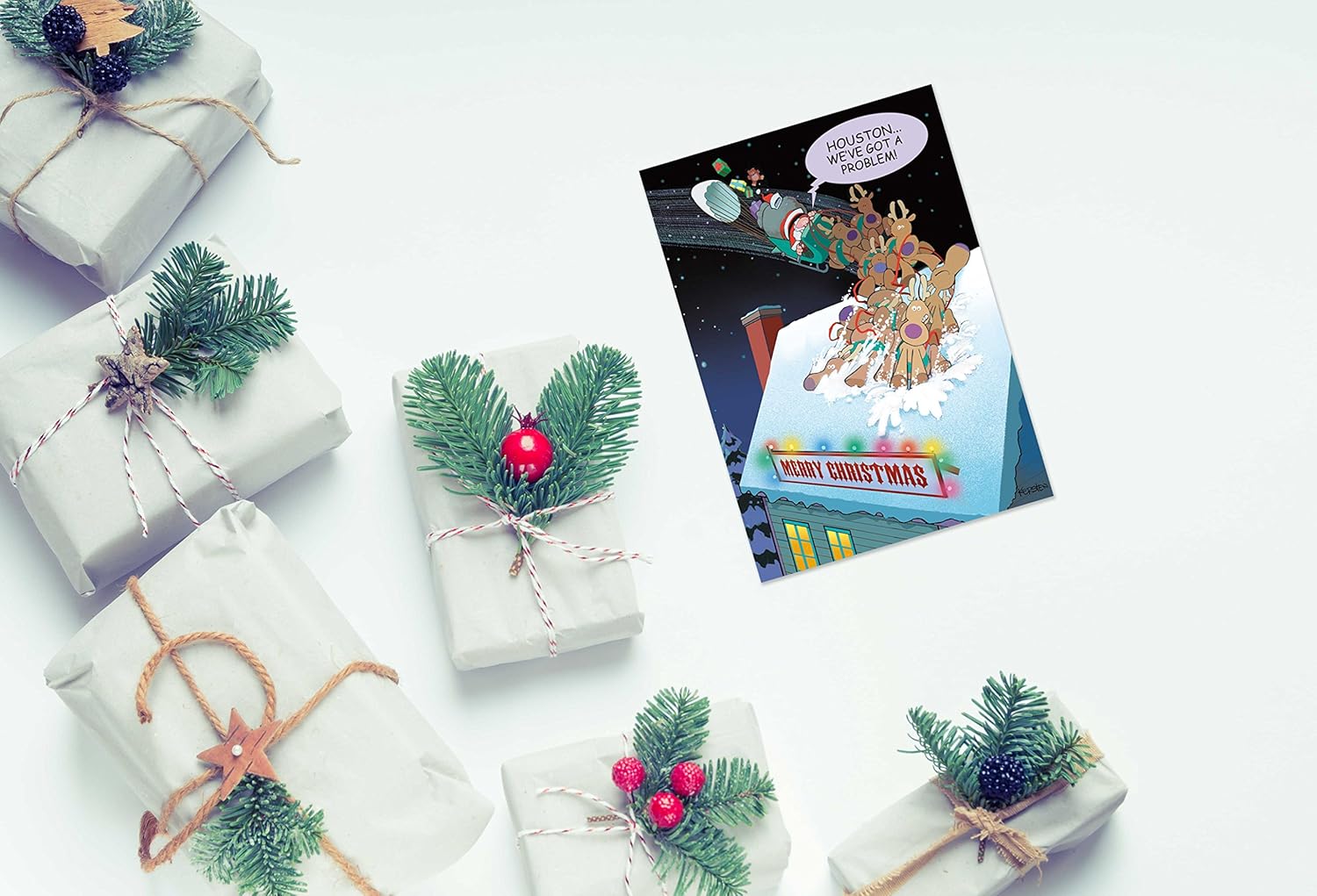 Stonehouse Collection – Tarjetas de Navidad en caja con sobres, tarjetas de Navidad divertidas, tarjetas de felicidad, divertidas tarjetas de