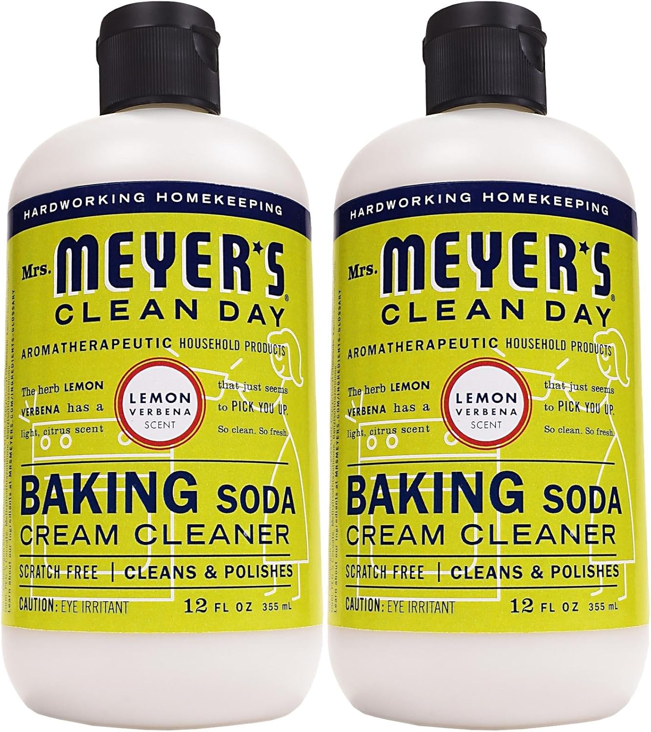 Mrs. Meyer’s Clean Day Limpiador en crema, verbena de limón, 12 onzas (paquete de 2)
