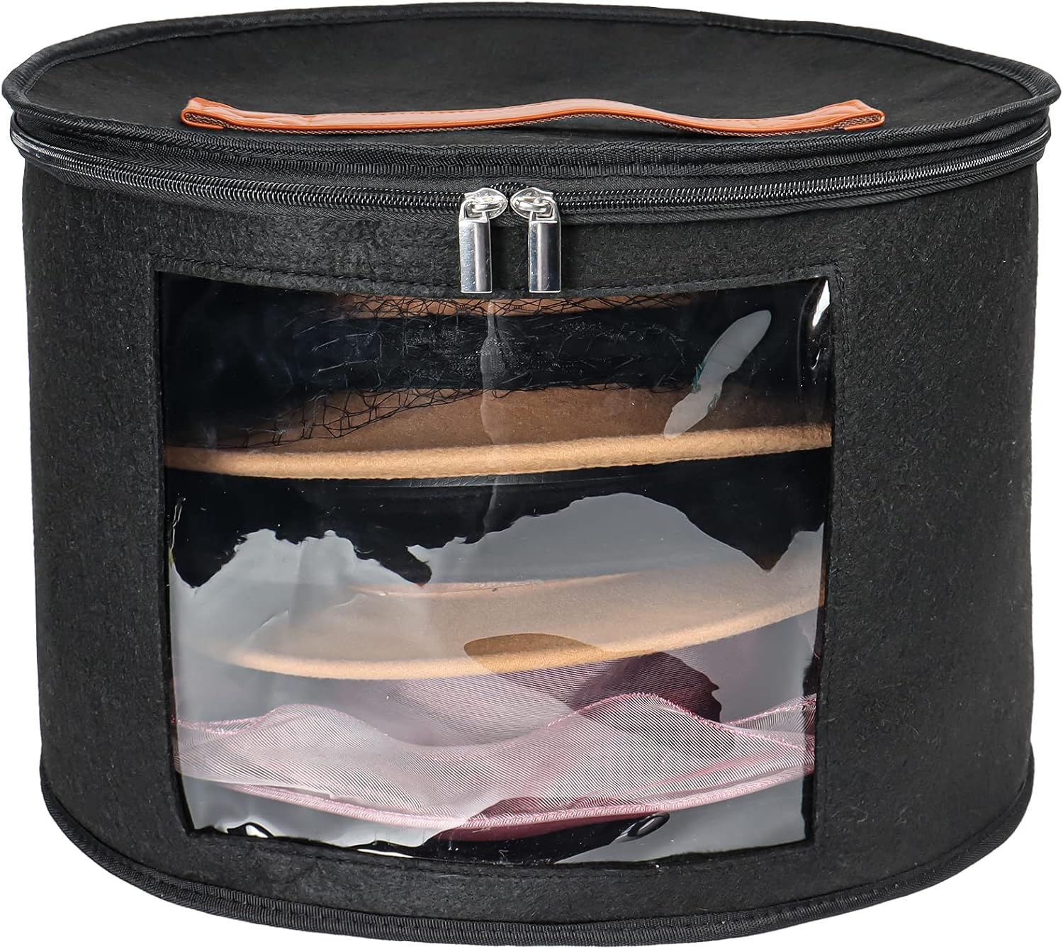 Cajas para sombreros para mujer, caja de almacenamiento para sombreros, estuche de viaje, caja de almacenamiento plegable para sombreros con tapas,