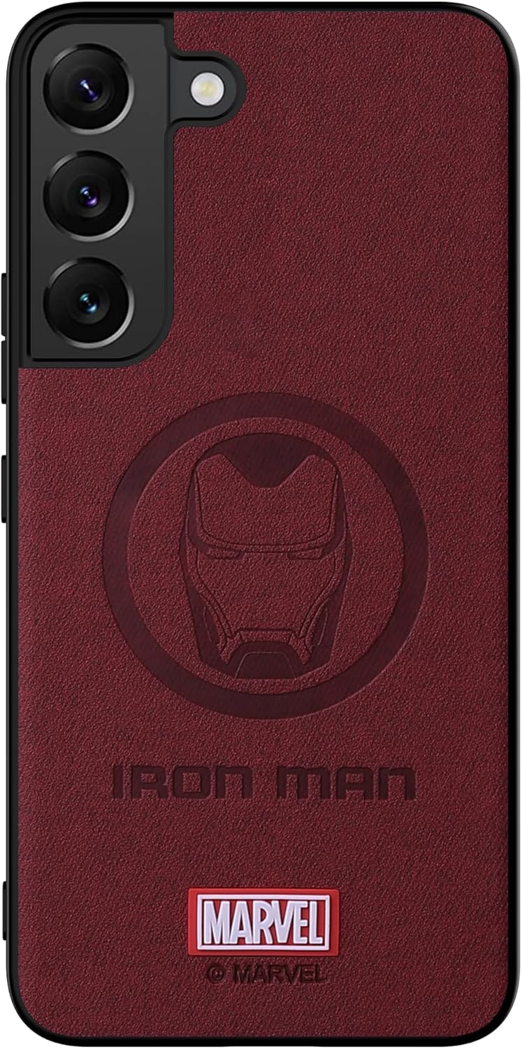 Funda para Galaxy S22 5G, con personaje de superhéroe, compatible con Samsung S22, color rojo vino