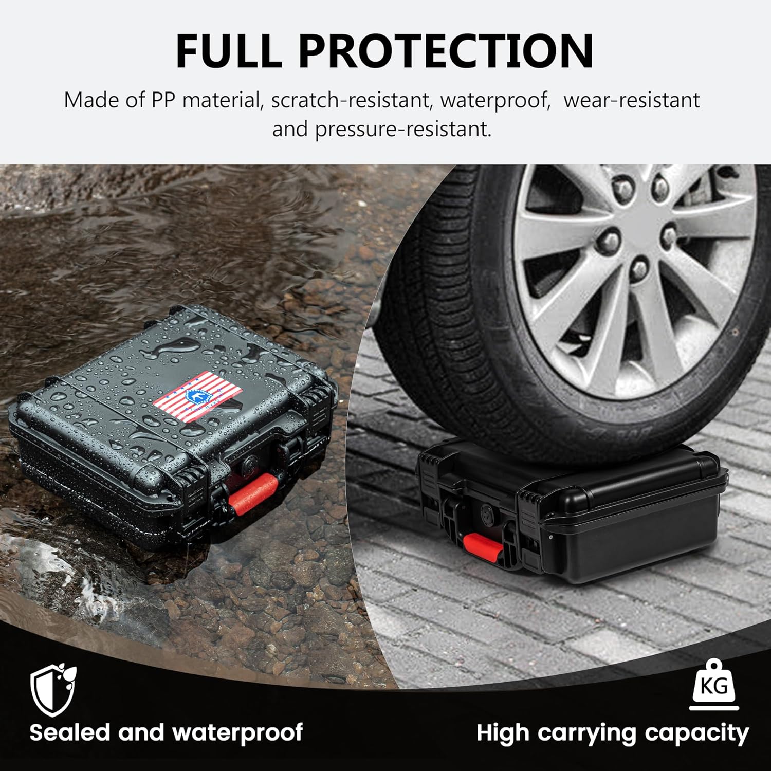 Kinghardcase Funda rígida táctica para pistola Glock, agua y golpes, carcasa rígida con espuma aprobada por la TSA para GLOCK