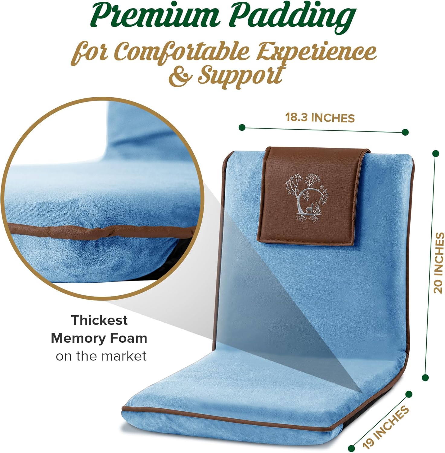 Silla de meditación japonesa con respaldo para adultos, silla de meditación premium con respaldo ajustable y plegable para sentarse, yoga y juegos,