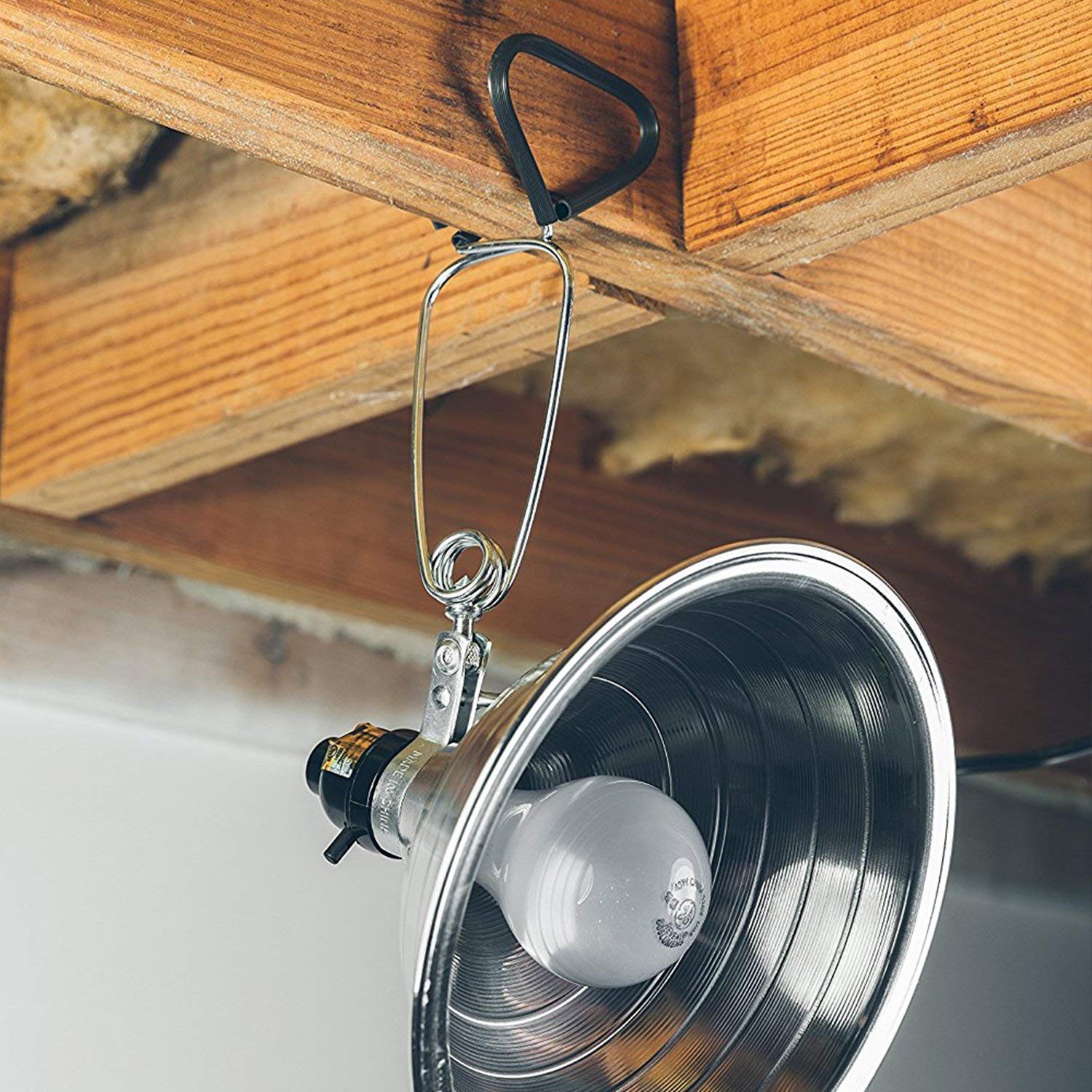 Simple Deluxe Enchufe de luz de abrazadera con reflector de aluminio de 8.5 pulgadas, apto para lámpara de máximo 150 W (sin bombilla incluida) con