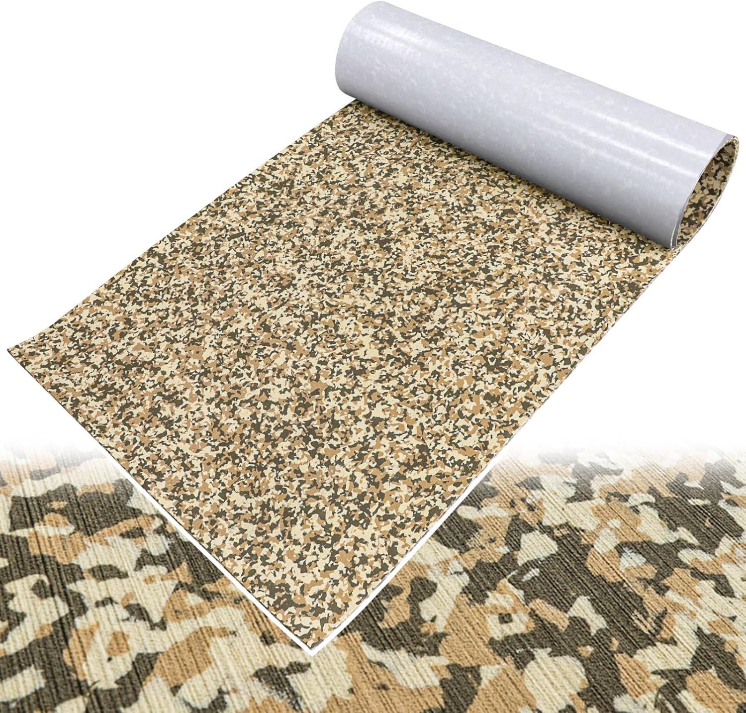 Suelo de lancha de espuma EVA, lámina autoadhesiva para suelos marinos de camuflaje cepillado, alfombra marina para barcos, yate, kayak, cubierta,