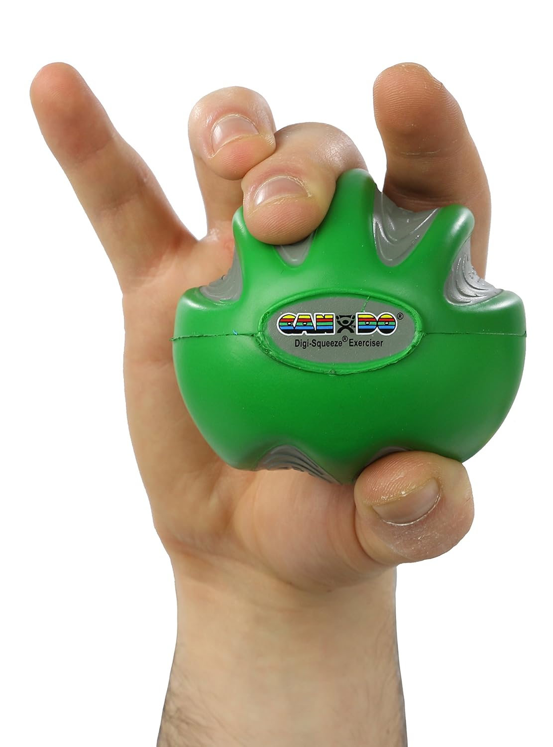 CanDo 10-1995Digi-squeeze Ejercitador para manos, Grande, M, Verde Medio, 1