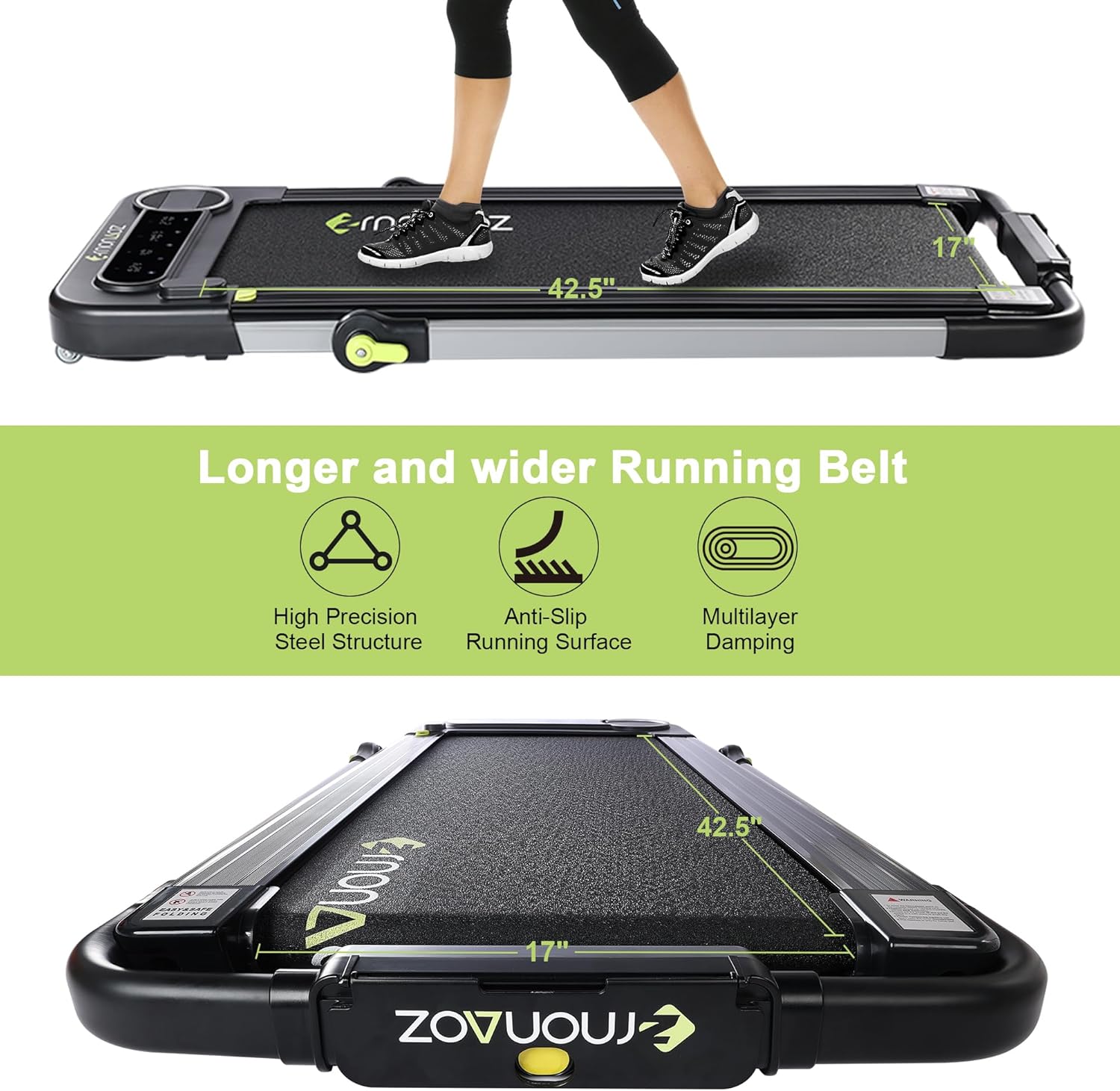 Caminadora 2 en 1 para usar debajo del escritorio, para uso en la oficina en casa con altavoz Bluetooth, 2.5 HP, máquina de correr para correr,